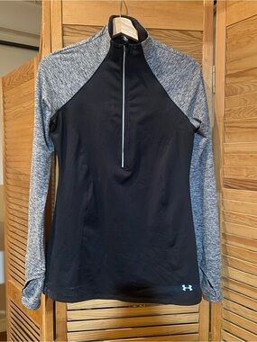 Under Armour Black and Gray Women’s Half-Zip Performance Top